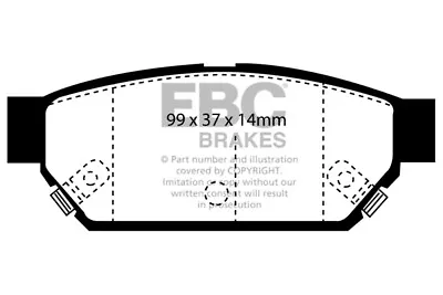 EBC Greenstuff Rear Brake Pads For Mitsubishi Libero 2.0 TD (92 > 02) • $49.62